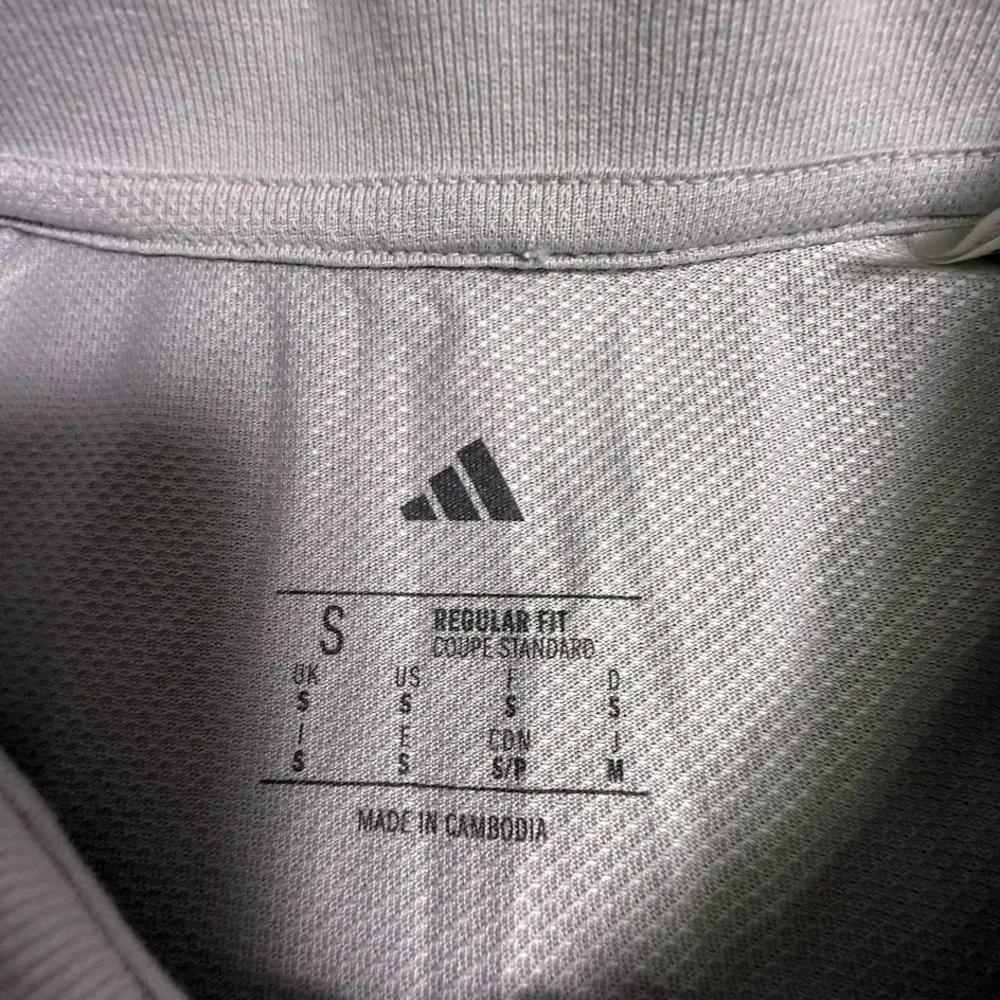 Adidas Albion SC Mens Polo Small Gray Soccer Jersey 3 Stripe